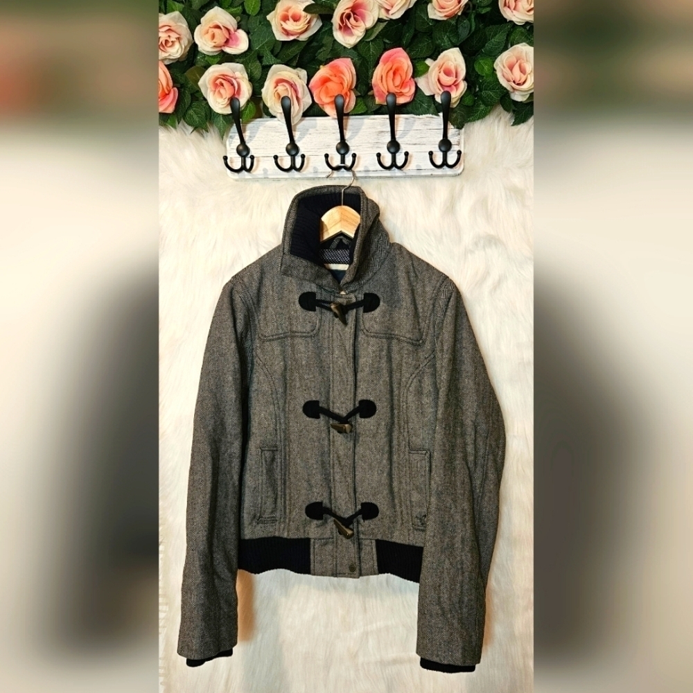 American Eagle *Rare* Oversized Herringbone Insulated Bomber Jacket